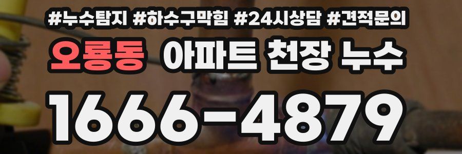 오룡동 아파트 천장 누수