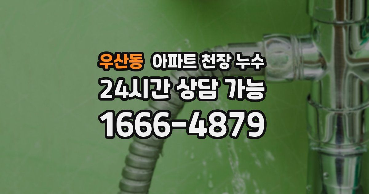 우산동 아파트 천장 누수