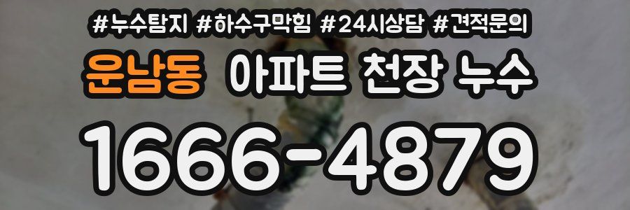운남동 아파트 천장 누수