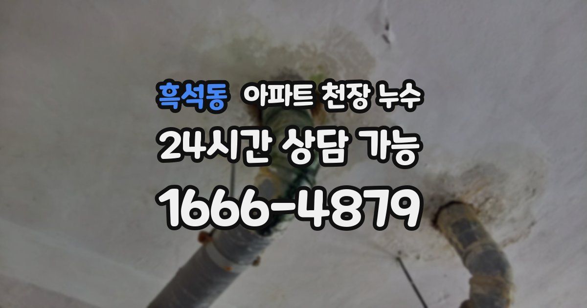 흑석동 아파트 천장 누수