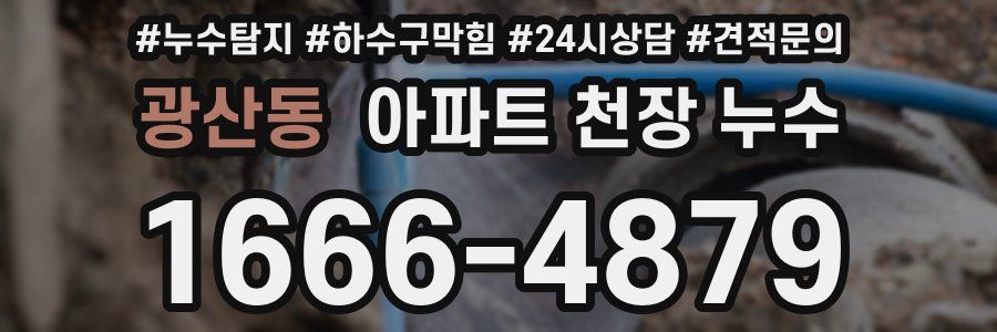 광산동 아파트 천장 누수