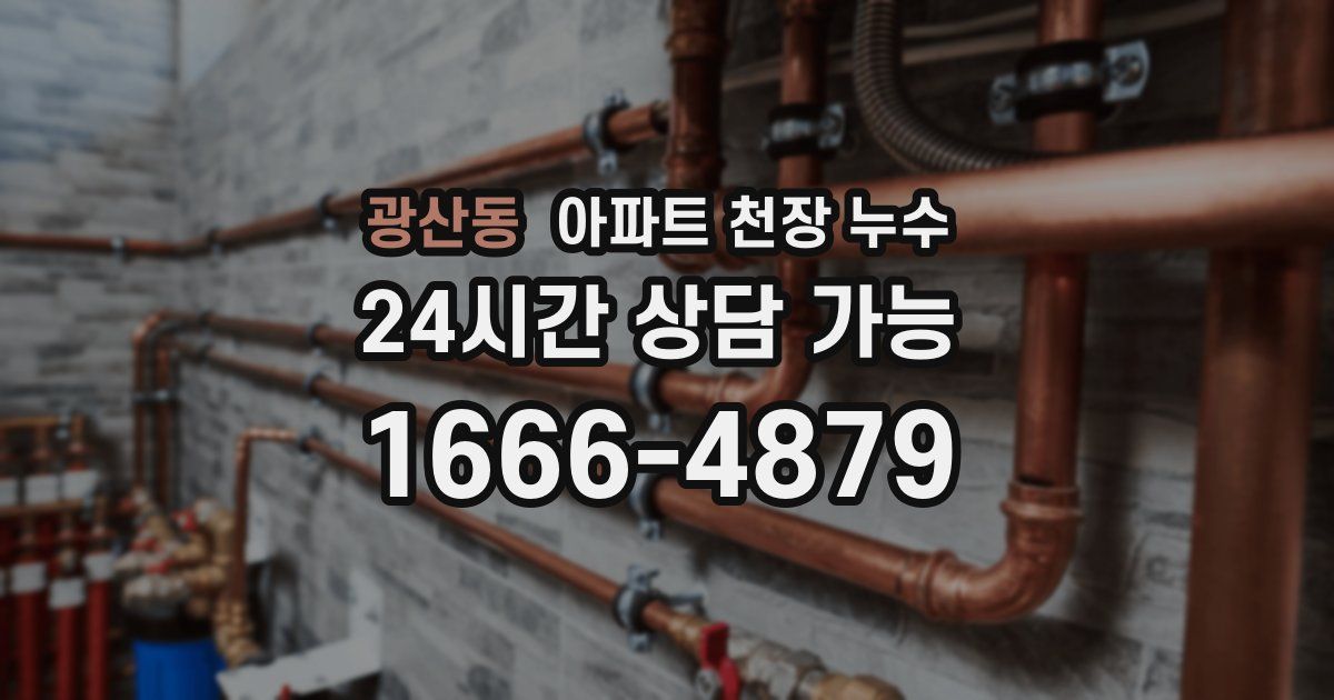 광산동 아파트 천장 누수