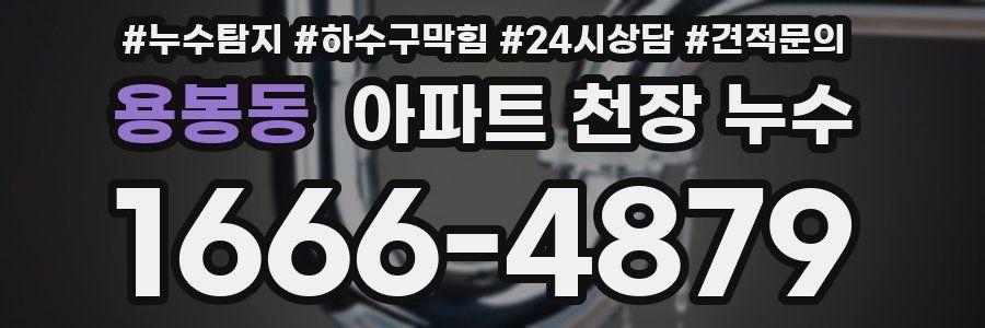 용봉동 아파트 천장 누수
