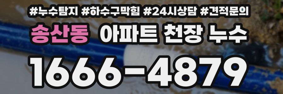송산동 아파트 천장 누수
