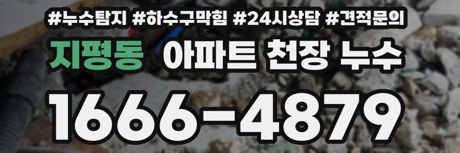 지평동 아파트 천장 누수