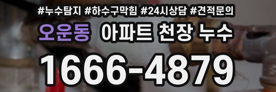 오운동 아파트 천장 누수