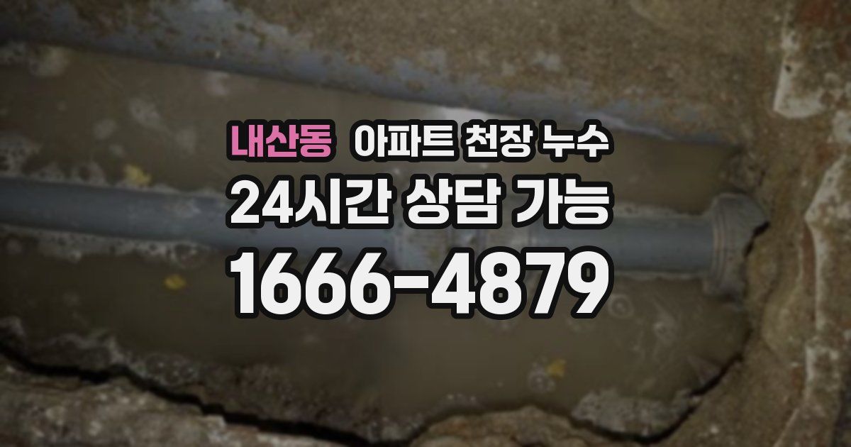 내산동 아파트 천장 누수