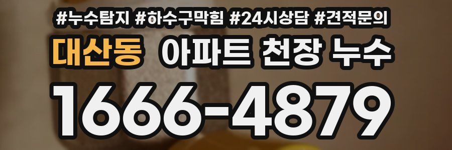 대산동 아파트 천장 누수