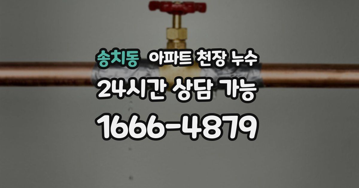 송치동 아파트 천장 누수
