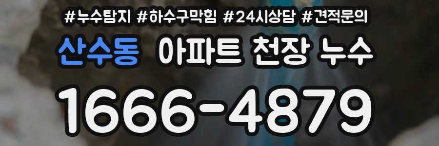산수동 아파트 천장 누수