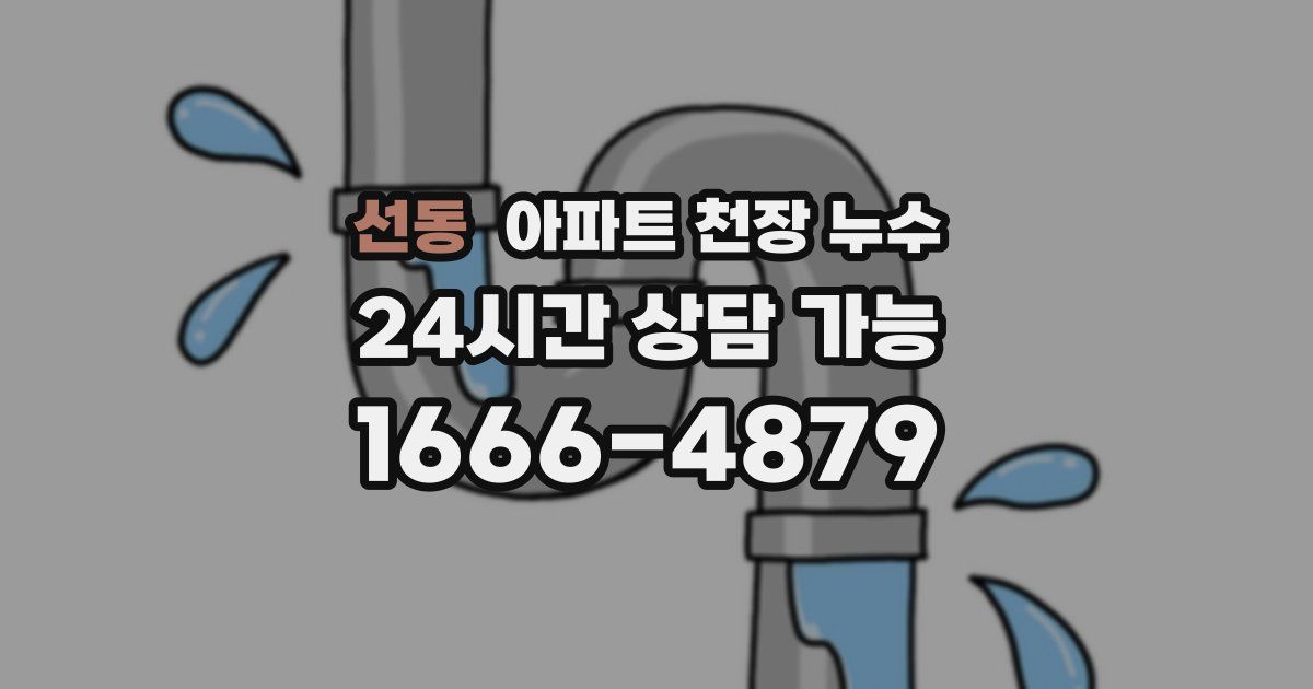 선동 아파트 천장 누수