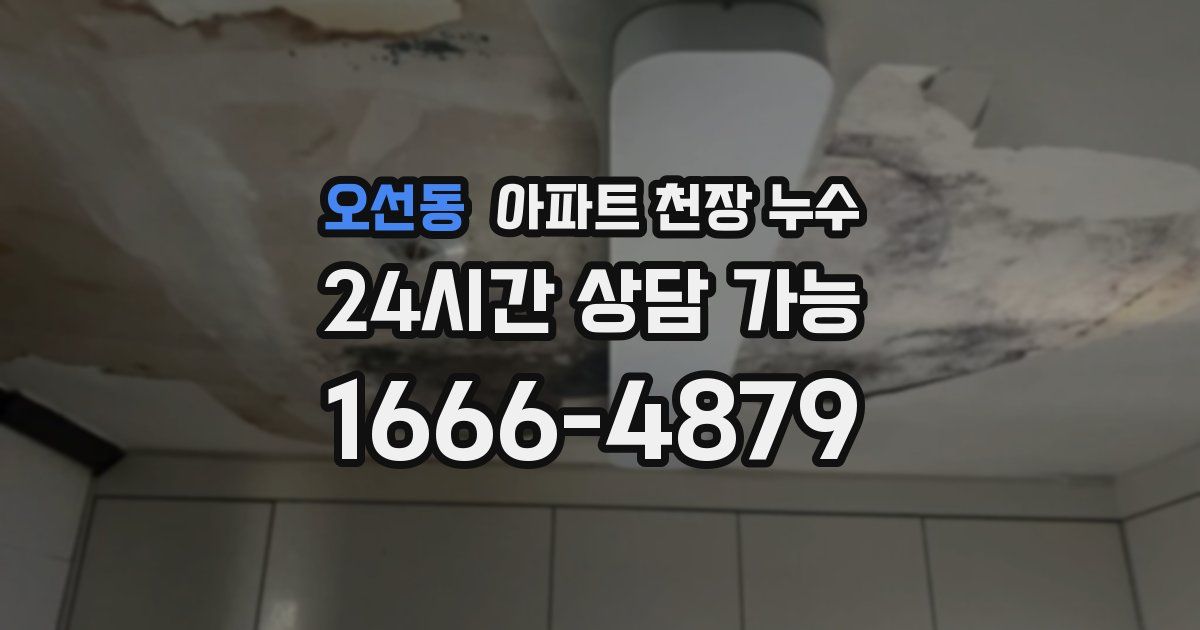 오선동 아파트 천장 누수