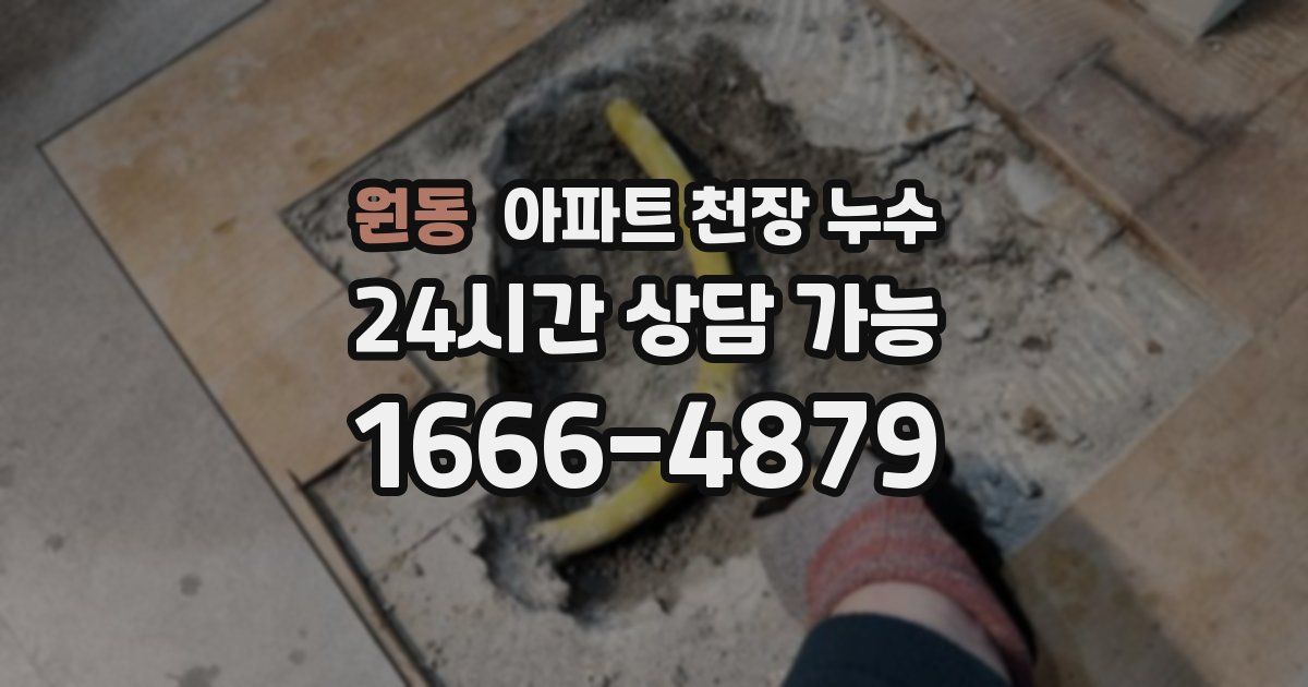 원동 아파트 천장 누수