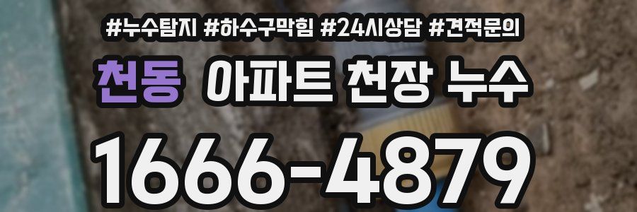 천동 아파트 천장 누수