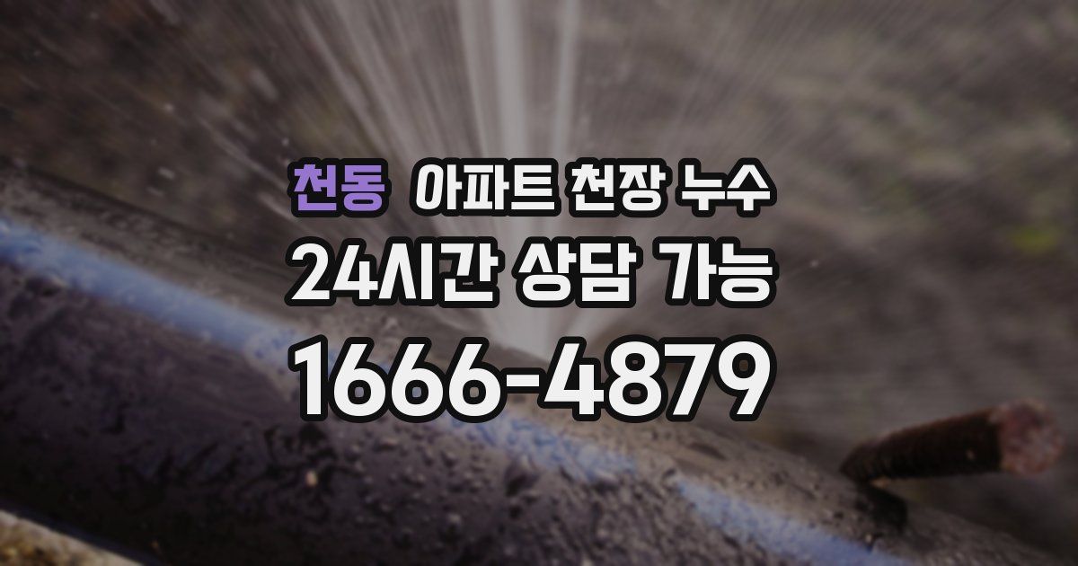 천동 아파트 천장 누수