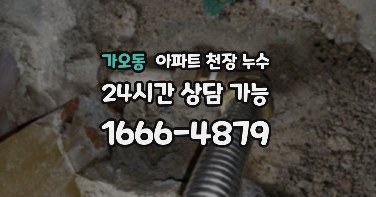 가오동 아파트 천장 누수