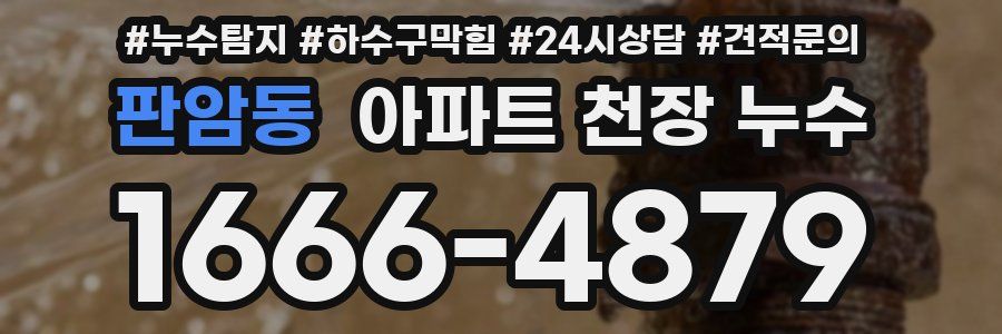 판암동 아파트 천장 누수