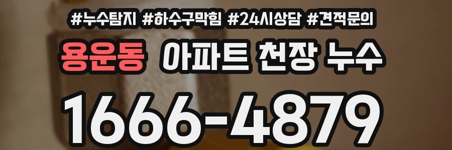 용운동 아파트 천장 누수