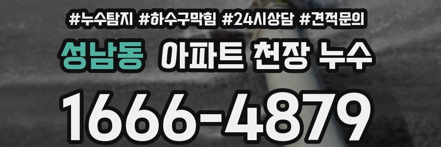 성남동 아파트 천장 누수