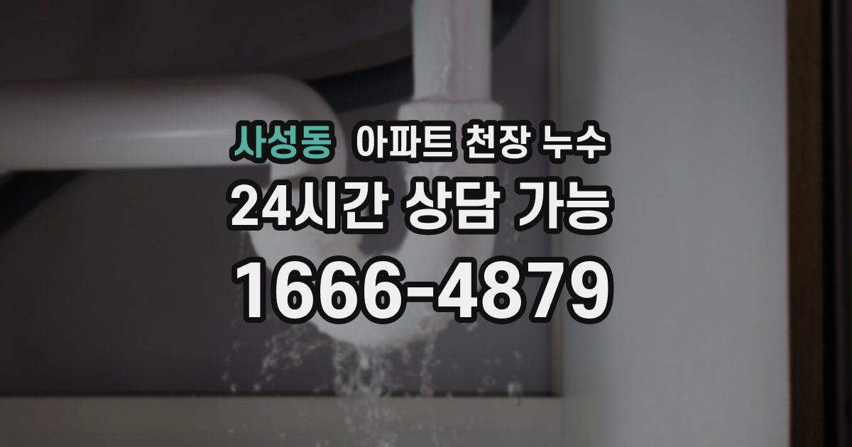 사성동 아파트 천장 누수