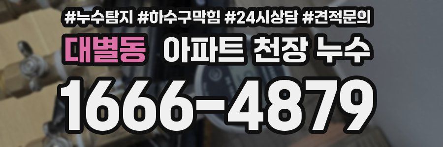 대별동 아파트 천장 누수