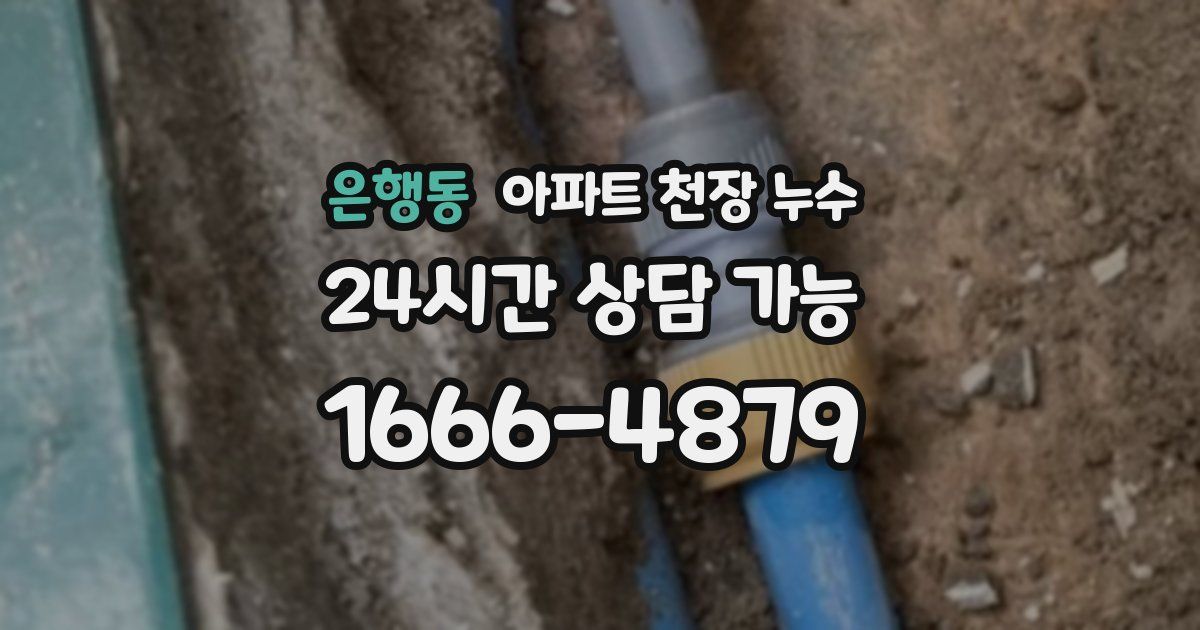 은행동 아파트 천장 누수