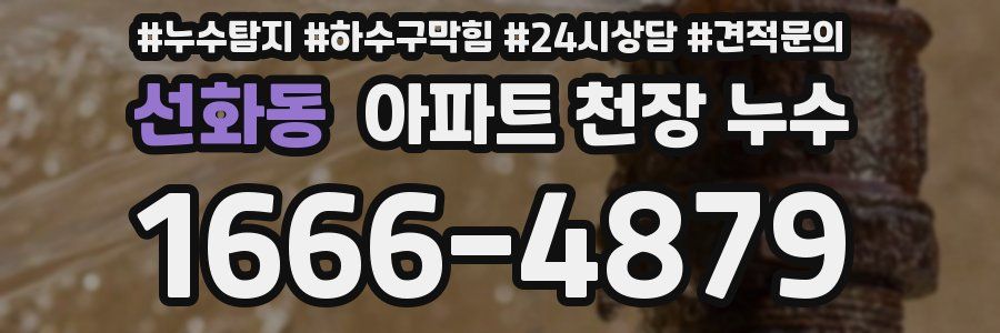 선화동 아파트 천장 누수