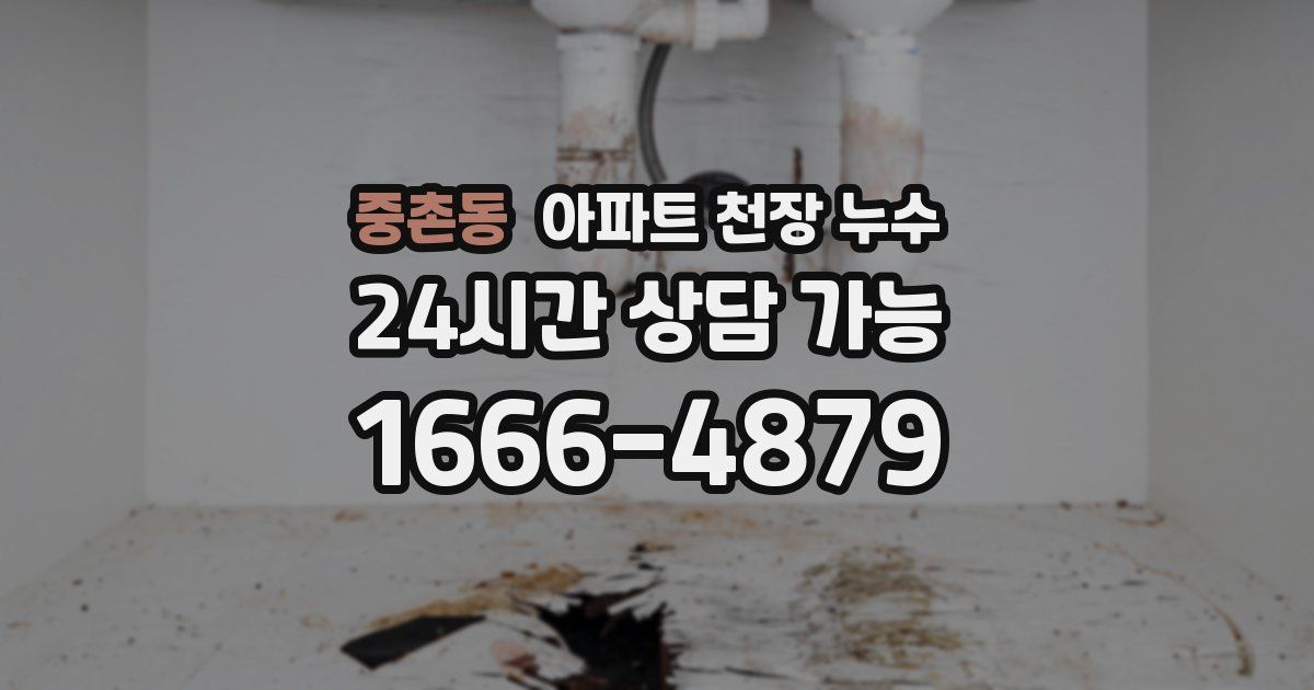 중촌동 아파트 천장 누수