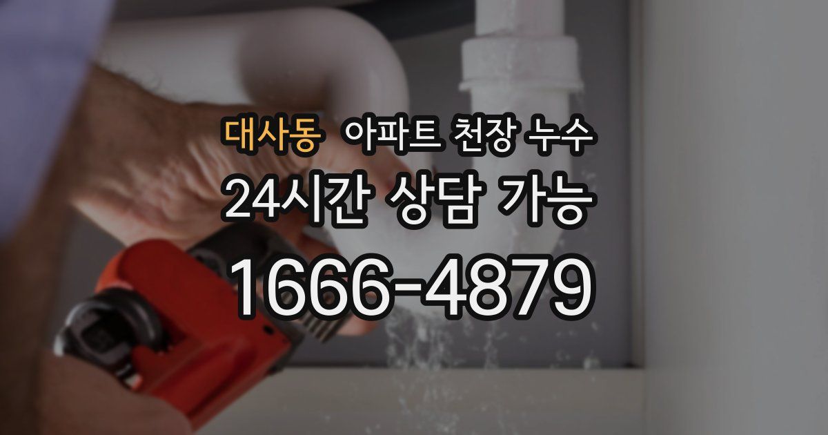 대사동 아파트 천장 누수