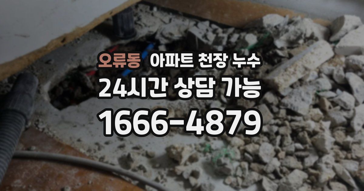 오류동 아파트 천장 누수
