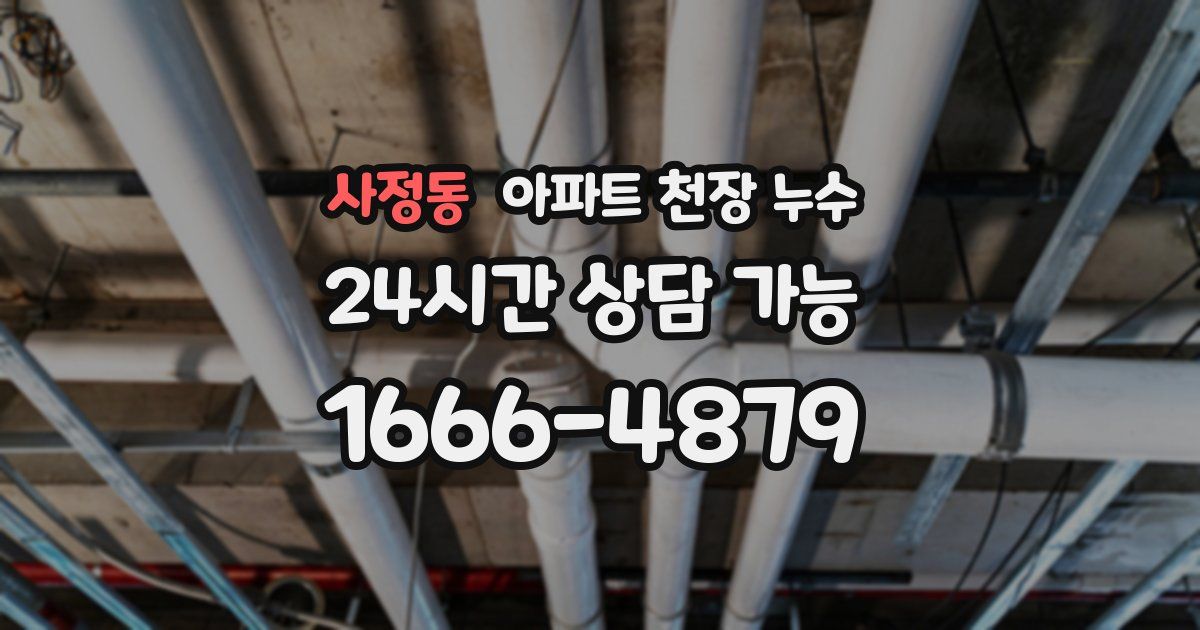사정동 아파트 천장 누수