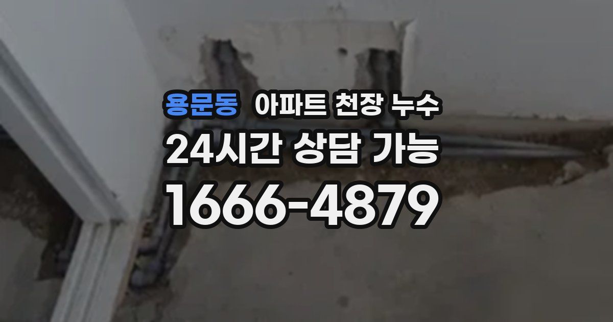 용문동 아파트 천장 누수