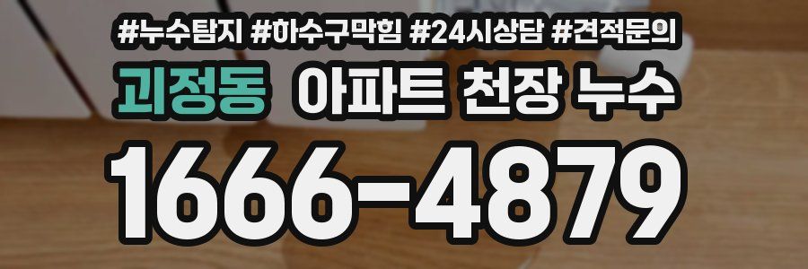 괴정동 아파트 천장 누수