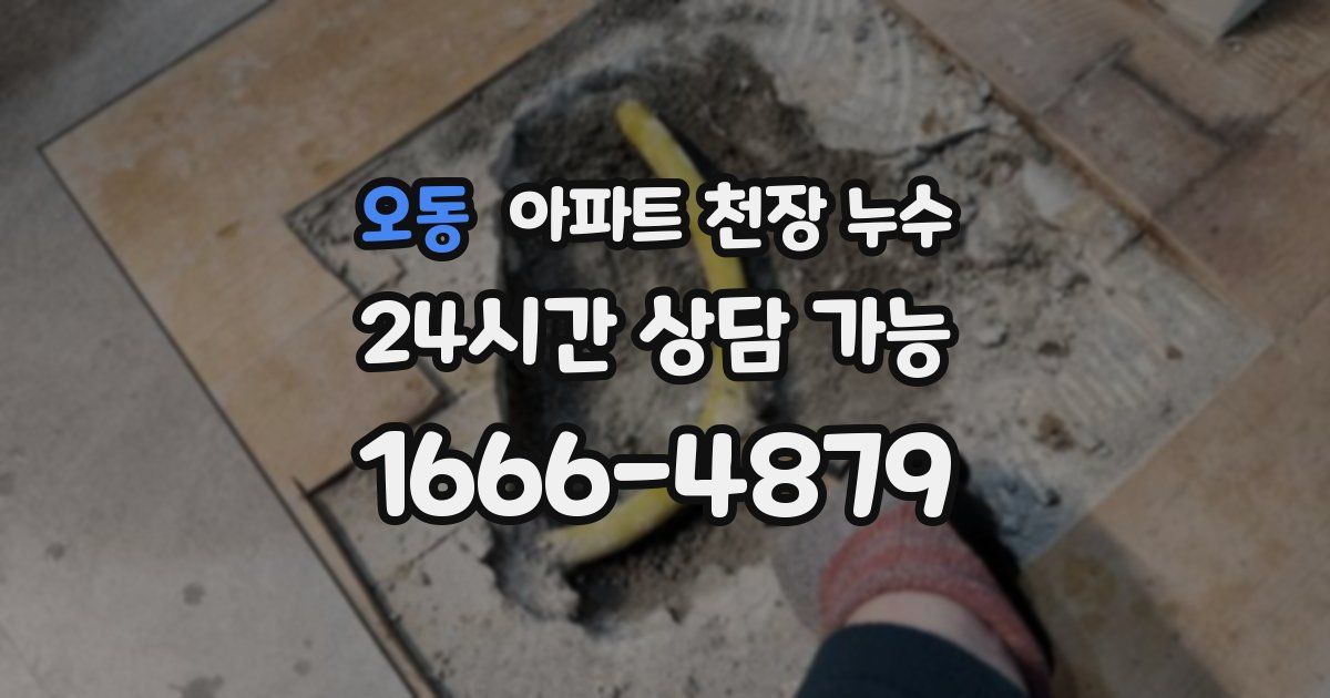 오동 아파트 천장 누수