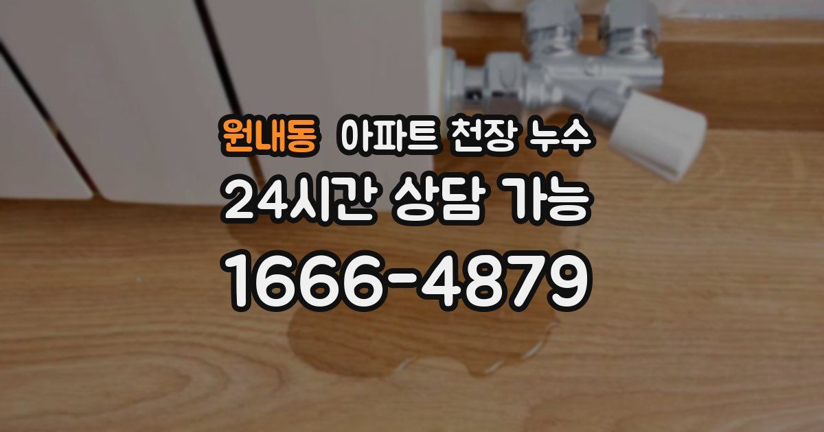 원내동 아파트 천장 누수