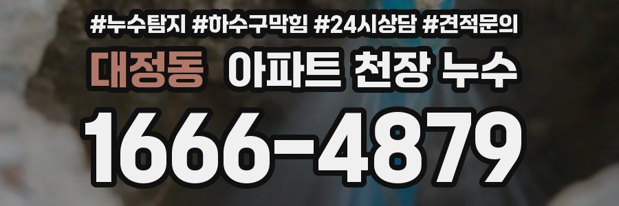 대정동 아파트 천장 누수