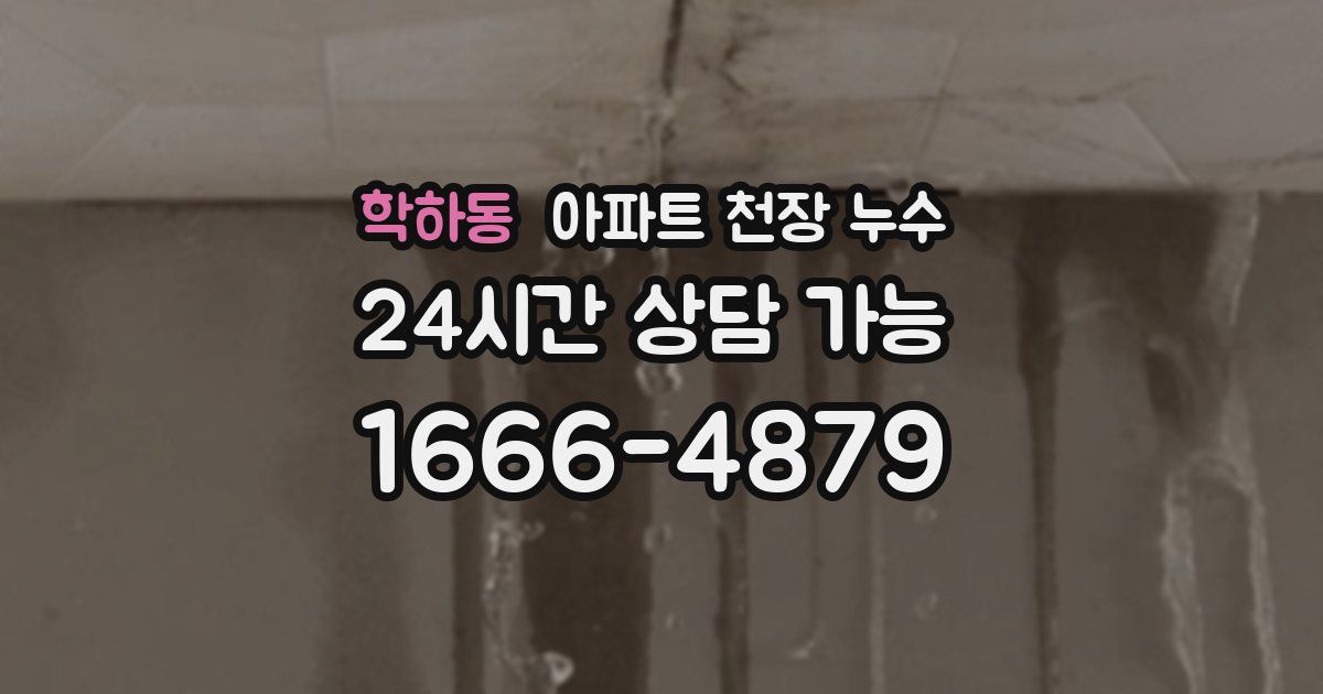 학하동 아파트 천장 누수