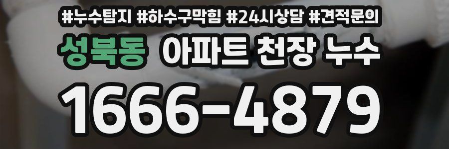 성북동 아파트 천장 누수