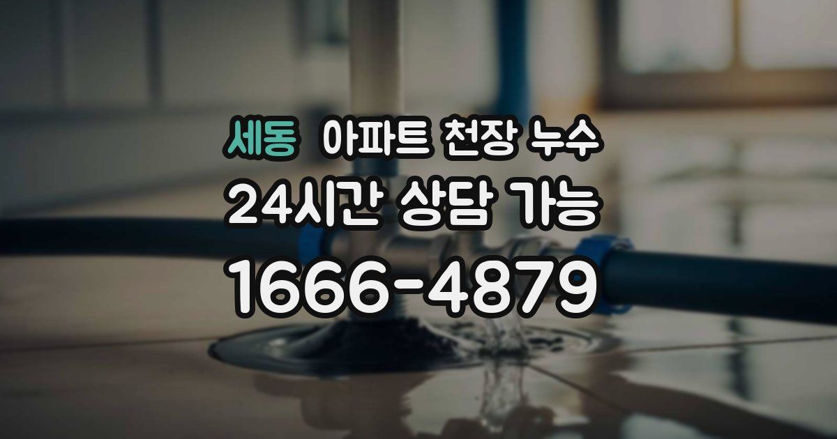 세동 아파트 천장 누수