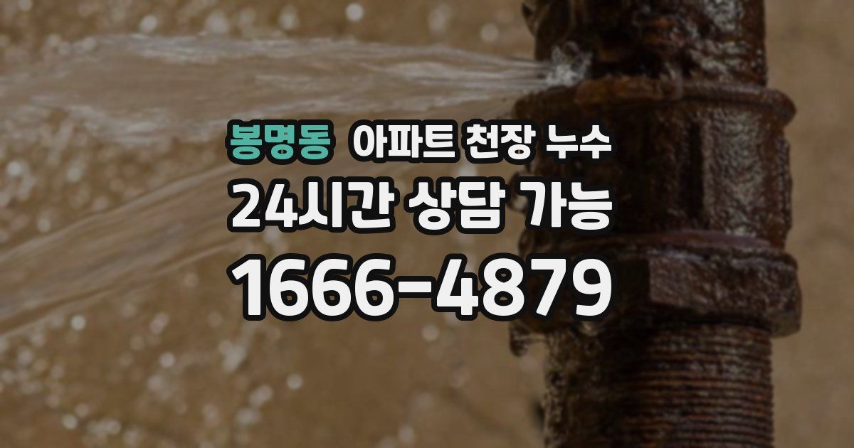 봉명동 아파트 천장 누수