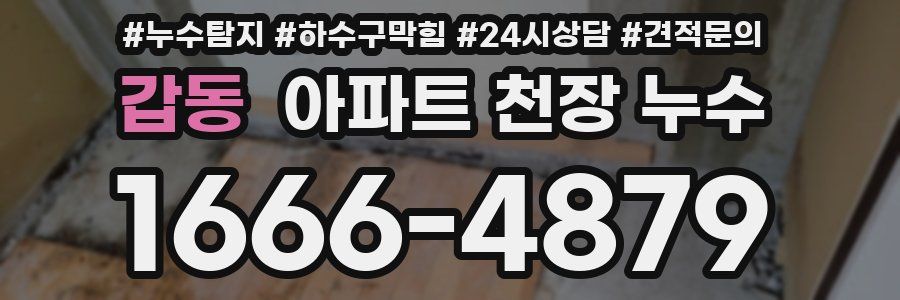 갑동 아파트 천장 누수