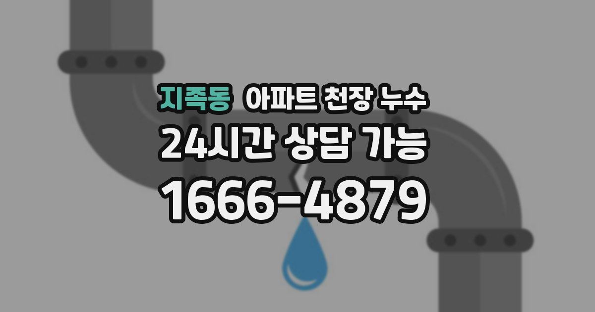 지족동 아파트 천장 누수