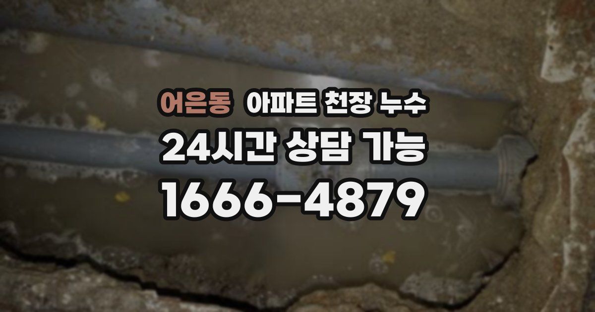어은동 아파트 천장 누수