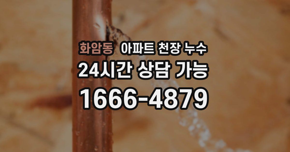 화암동 아파트 천장 누수
