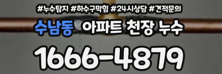 수남동 아파트 천장 누수