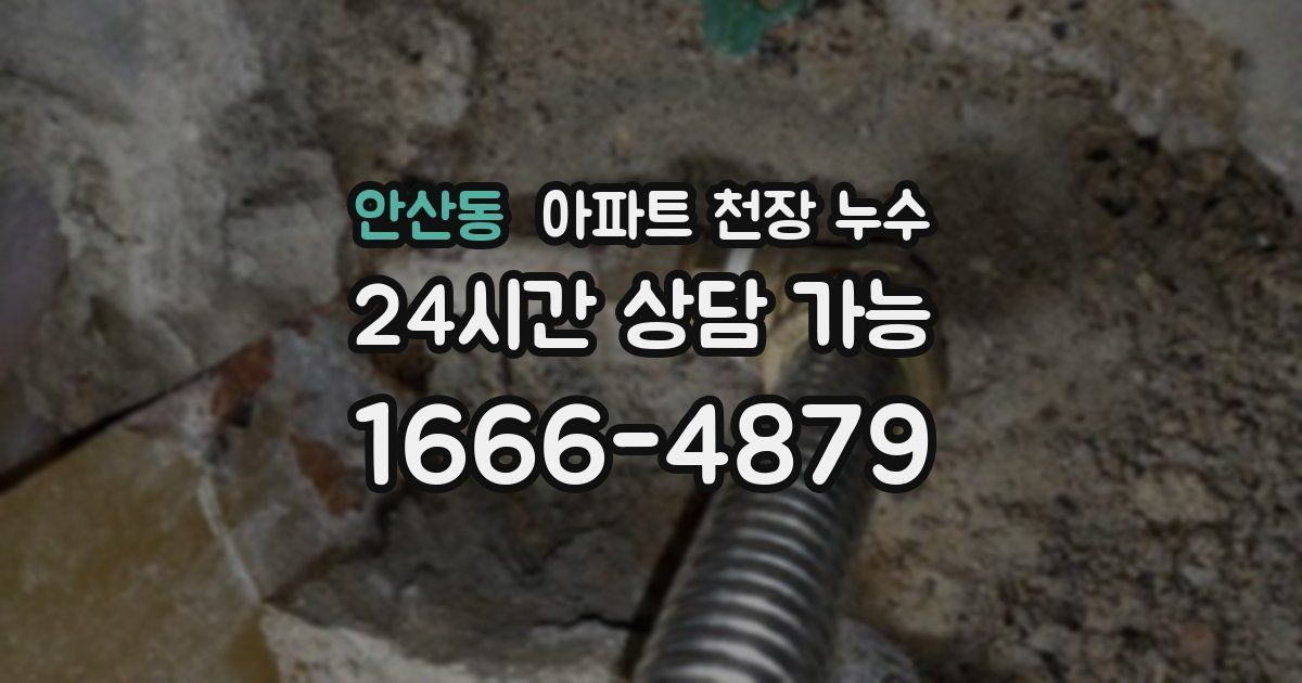 안산동 아파트 천장 누수