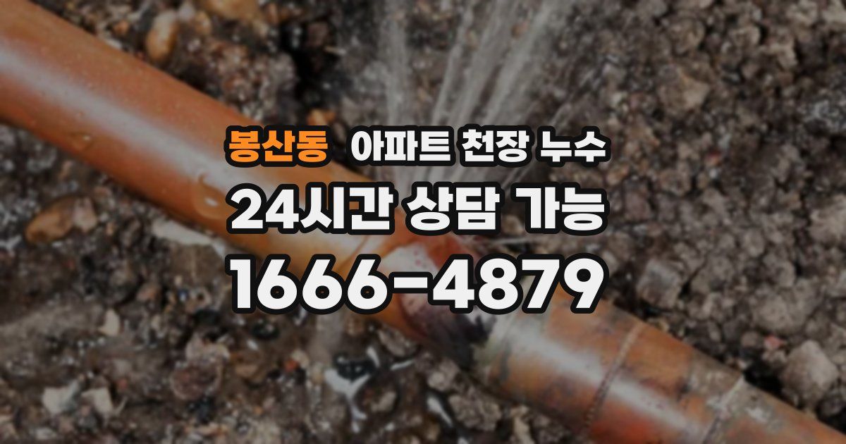 봉산동 아파트 천장 누수