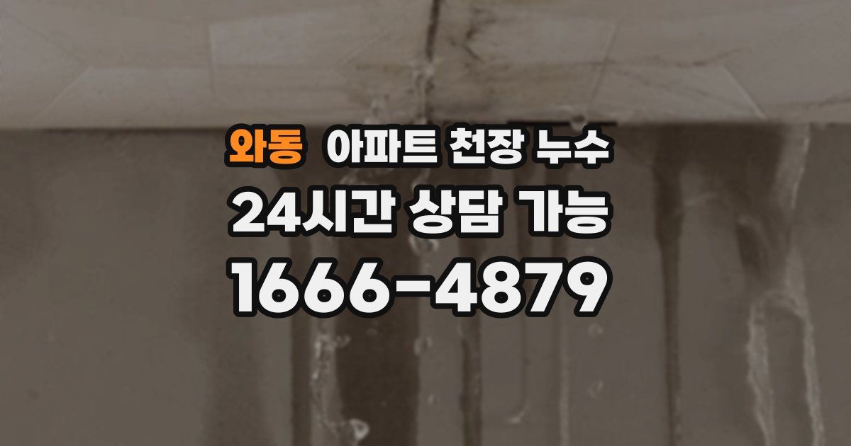 와동 아파트 천장 누수