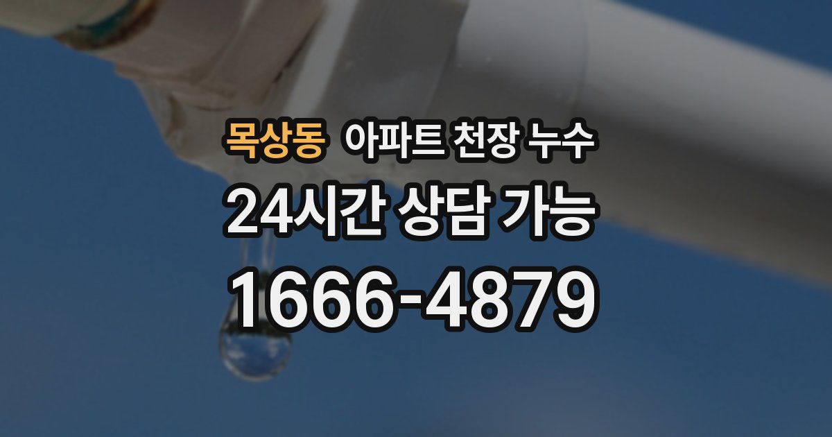 목상동 아파트 천장 누수