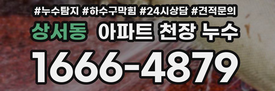 상서동 아파트 천장 누수